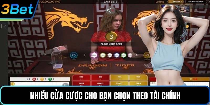 Nhiều cửa cược cho bạn chọn theo tài chính
