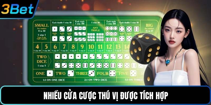 Nhiều cửa cược thú vị được tích hợp