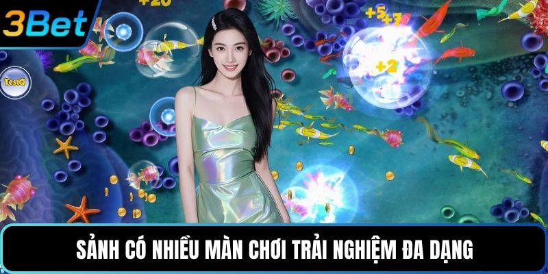 Sảnh có nhiều màn chơi trải nghiệm đa dạng